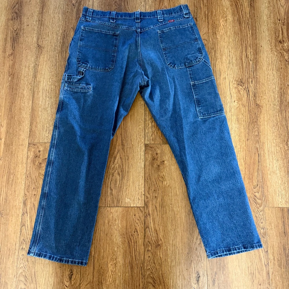 Wrangler Carpenter Jeans‎ Mens 38x30 Blue Denim Utility Work Pants Baggy grunge